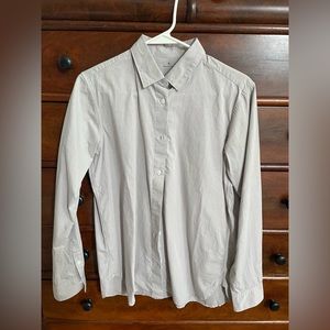 Muji grey button down collared shirt size small